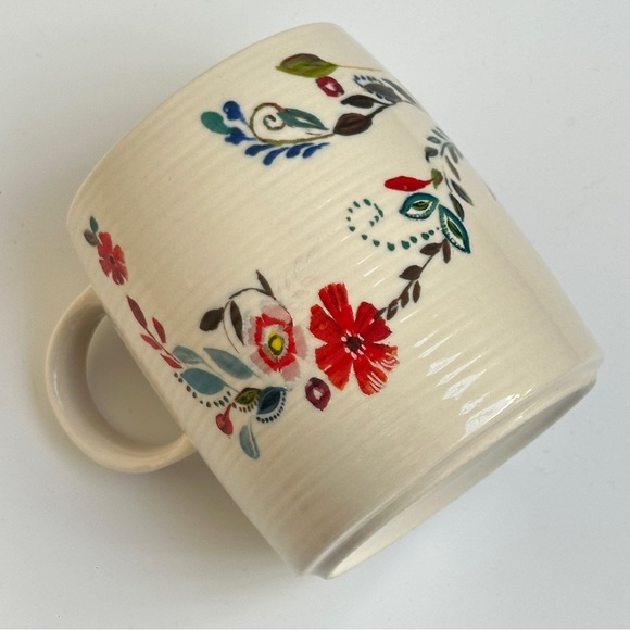 Anthropologie Starla M Halfmann Petal Palette Monogram Letter K Coffee Mug - Picture 9 of 11